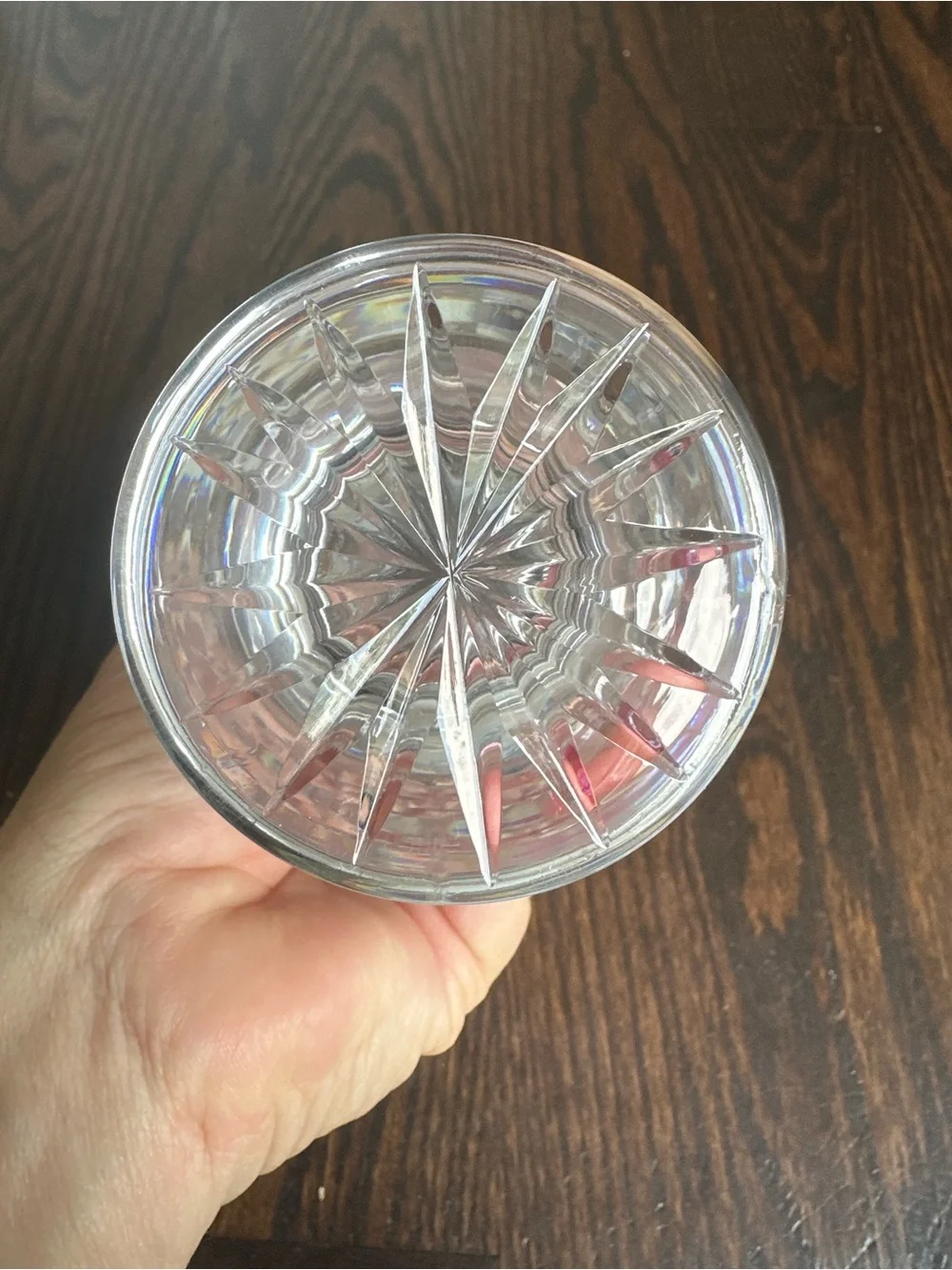 Waterford Crystal Georgian Strawberry Cut Crystal Vase Castle Top
